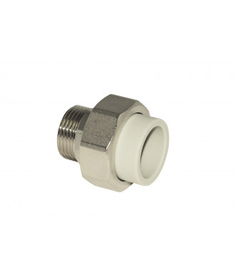 На фото Hi-Therm PP-R union coupling with male thread
